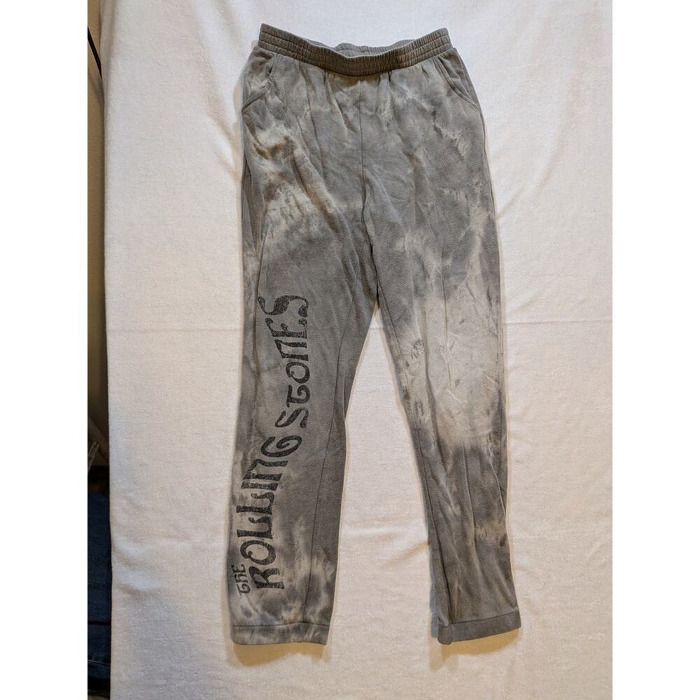 The Rolling Stones Tie Dye Sweatpants Womens XS Gray Joggers Lounge Pants‎